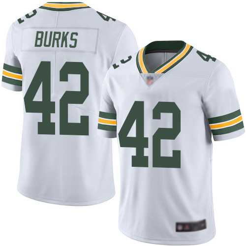 Green Bay Packers Limited White Men #42 Burks Oren Road Jersey Nike NFL Vapor Untouchable->youth nfl jersey->Youth Jersey